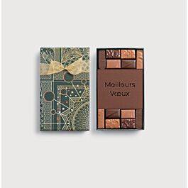 Coffret 12 chocolats Meilleurs Vœux - Cadeaux d’Affaires