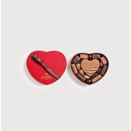 Valentine’s Day Heart Gift Box 48 Chocolates on a grey background