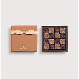 Coffret Damier praliné 16 pièces - Cadeaux d’Affaires