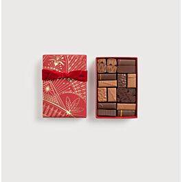 Christmas Haussmann Gift Box 16 Chocolates on a grey background