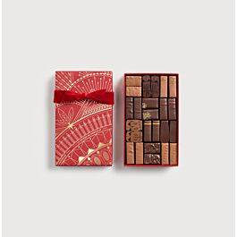 Christmas Haussmann Gift Box 24 Chocolates Corporate Gifts on a grey background