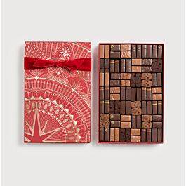 Christmas Haussmann Gift Box 84 Chocolates Corporate Gifts on a grey background