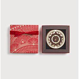 Chocolate Bouchée Christmas Star Corporate Gifts on a grey background