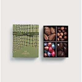 Coffret Craquant Chocolats de Pâques sur fond gris