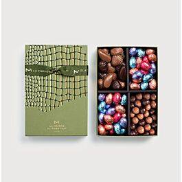 Large Craquant Easter Chocolates Gift Box Corporate Gifts on grey background
