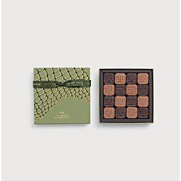 Coffret Crocodile Pralinés 16 Chocolats sur fond gris