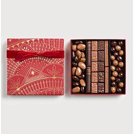 Christmas Craquant Chocolate Gift Box 240g Corporate Gifts on a grey background