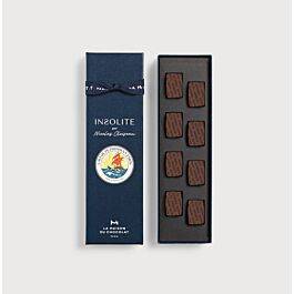 Coffret de chocolats Insolite caviar sur fond gris