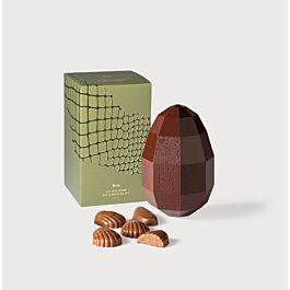 Assorted Chocolate Easter Egg on grey background